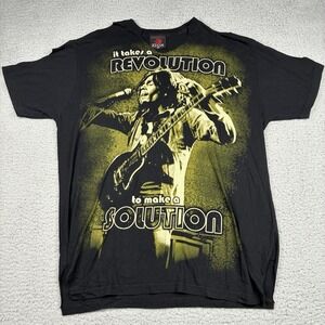 Vintage Y2K Bob Marley Zion T Shirt Mens 1X Black Reggae Thrashed Altered‎